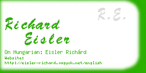 richard eisler business card